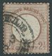 Dt. Reich 21b O, 1872, 21/2 Gr. Lilabraun, Kleines Format (L 15)!, K2 ELBERFELD Bhf., Ein Kurzer Zahn, Sonst üblich Gezä - Used Stamps