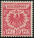 Dt. Reich 47da **, 1893, 10 Pf. Rotkarmin, Postfrisch, Pracht, Kurzbefund Jäschke-L., Mi. 150.- - Gebruikt
