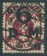 DIENSTMARKEN D 25b O, 1922, 6 Auf 3 M. Karminrot, Zeitgerechte Entwertung DANZIG 5b, Pracht, Fotobefund Gruber, Mi. 350. - Otros & Sin Clasificación