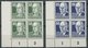 DDR VB **, 1952, Persönlichkeiten Mi.Nr. 327/8,330-33,335/6,338,339, 10 Eckrandviererblocks Je Aus Der Linken Unteren Bo - Used Stamps