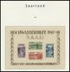 SAMMLUNGEN, LOTS **, In Den Hauptnummern Postfrisch Komplette Sammlung Saarland Von 1947-59, Block 1 Fingerabdruck Auf D - Autres & Non Classés