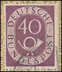 BUNDESREPUBLIK 133II BRIEF, 1951, 40 Pf. Posthorn Mit Abart Kurzer Schräger Strich In Markenfarbe Oben Im Rechten Marken - Usati