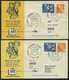 ERSTFLÜGE 1957-76, 4 Verschiedene SAS-Flugpostbelege, Pracht - Autres & Non Classés