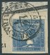 ÖSTERREICH BIS 1867 6I BrfStk, 1852, 0.6 Kr. Blau, Type IIc, L2 Von LAIBACH, Voll-breitrandig, Prachtbiefstück, Fotobefu - Used Stamps