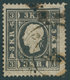 ÖSTERREICH BIS 1867 11Ib O, 1858, 3 Kr. Schwarz, Type Ib, Mit Deutlichem Maschinenabklatsch, Pracht, Fotoattest Dr. Ferc - Usados