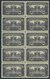 ÖSTERREICH 1918-1938 284-92 **, 1919/21, Parlamentsgebäude, 10 Postfrische Sätze In Blockstücken, Meist Prachterhaltung - Other & Unclassified