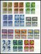 Delcampe - SAMMLUNGEN VB O , 1941-75, Sammlung Von 418 Verschiedenen Viererblocks Mit Zentrischen Ersttagsstempeln, Prachtsammlung, - Lotti/Collezioni