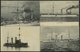 ALTE POSTKARTEN - SCHIFFE KAISERL. MARINE S.M.S. Thetis, 4 Karten, 2 Gebrauchte - Warships