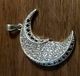 Pendente E Collana In Argento 925 Dorato Con Swarovski A Forma Di Luna - Idea Regalo - Broches