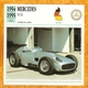1954 ALLEMAGNE VIEILLE VOITURE MERCEDES W 196 - GERMANY OLD CAR - ALEMANIA VIEJO COCHE - DEUTSCHLAND ALTES AUTO - Voitures