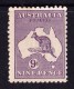 Australia 1919 Kangaroo 9d Violet 3rd Watermark INVERTED Die IIB MH - Nuovi