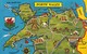 Postcard Map Of North Wales My Ref  B12068 - Carte Geografiche