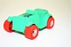 Vintage VINYL TOY CAR : Maker VIKINGPLAST SWEDEN - Roadster 9.00cm - 19XX - Rubber - Other & Unclassified