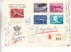 Liechtenstein - Lettre Recom De 1959 - Oblit Vaduz - 6 Cachets De Paris - Drapeaux - Châteaux - Valeur 55 € ++ - Lettres & Documents