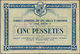 01015 Andorra: Rare Note Of 5 Pessetes 1936 P. 6, Used With Folds And Creases, Stronger Center Fold, But N - Andorra