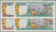 01097 Bahamas: Set Of 4 Banknotes Containing 1/2 Dollar L.1965 P. 17a (UNC), 3 Dollars L.1965 P. 19a (XF), - Bahama's