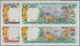 01097 Bahamas: Set Of 4 Banknotes Containing 1/2 Dollar L.1965 P. 17a (UNC), 3 Dollars L.1965 P. 19a (XF), - Bahamas