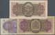 01142 Bermuda: Set With 3 Banknotes Bermuda 5 Shillings 1937, 5 Shillings 1952 And East Africa1 Shilling 1 - Bermudes