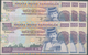 01190 Brunei: Set Of 6 Pcs 100 Ringgit 1990 P. 17, All In Similar Condition, Used With Folds And Creases B - Brunei