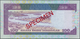 01191 Brunei: 100 Ringgit 1989 Specimen P. 17s, Light Dint At Upper Border, Condition: AUNC. - Brunei