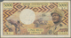 01267 Central African Republic / Zentralafrikanische Republik: 5000 Francs ND(1979) P. 7, Used With Folds - Centraal-Afrikaanse Republiek