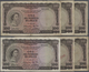 01278 Ceylon: Lot Of 6 Pcs 100 Rupees 1952 P. 53, Rare Date And A More And More Rarely Seen Note On The Ma - Sri Lanka