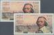 01488 France / Frankreich: 2 Consecutive 1000 Francs 1956 P. 134a, Very Crisp Paper, Light Center Bend, Pi - Altri & Non Classificati