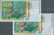 01507 France / Frankreich: Set Of 2 Notes 500 Francs 1994 P. 160a Curie, Both In Condition: AUNC. - Andere & Zonder Classificatie