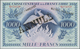 01525 French Guiana / Französisch-Guayana: 1000 Francs ND P. 16A, Caisse Centrale De La France Libre, With - Guyana Francesa