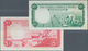 01600 Gambia: Set Of 2 Notes 10 Shillings And 1 Pound ND P. 1, 2, Both In Condition: AUNC. (2 Pcs) - Gambia