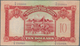 01675 Hong Kong: 10 Dollars 1941 P. 55, Used With Folds, Paper Abrasion At Upper Left Corner, Ink Stain At - Hongkong