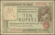 01738 India / Indien: Highly Rare SPECIMEN Note Of 10 Rupees ND(1917-30) P. 6s With Red Specimen Overprint - India