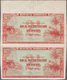 01768 Indonesia / Indonesien: Uncut Pair Of 2 1/2 Rupees 1951 Proof Prints Without Serial Number P. 39p, W - Indonesië