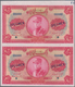 01793 Iran: Uncut Pair Of The 20 Rials SH1313 (1933-34) SPECIMEN, P.26as With Diagonal Overprint "Specimen - Iran