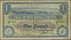 01822 Isle Of Man: 1 Pound September 24th 1951, P.6b, Yellowed Paper With Several Folds And Tiny Border Te - Andere & Zonder Classificatie