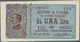 01849 Italy / Italien: Set Of 2 Different Notes Containing 1 Lira L.1914 P. 36a (2 Pinholes With Rust Trac - Otros & Sin Clasificación