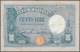 01854 Italy / Italien: 100 Lire 1926 P. 49, Used With Several Folds, 1 Restored Pinhole At Lower Right, Pr - Autres & Non Classés