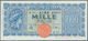 01859 Italy / Italien: 1000 Lire 1944 P. 77, Highly Rare Note, With Only A Very Very Light Center Dint, No - Other & Unclassified