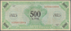 01874 Italy / Italien: 500 Lire 1943 P. M16b, Washed And Pressed, 3 Vertical Folds, No Holes Or Tears, Sti - Otros & Sin Clasificación