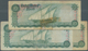 01921 Kuwait: Set Of 3 Pcs 10 Dinars ND P. 10, All Used With Folds, One With Missing Corner At Lupper Left - Kuwait