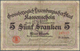 01937 Luxembourg: Very Nice Set With 5 Banknotes Comprising 2 X 5 Francs = 4 Mark With Signature Title: "L - Luxemburg