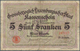 01937 Luxembourg: Very Nice Set With 5 Banknotes Comprising 2 X 5 Francs = 4 Mark With Signature Title: "L - Luxemburgo