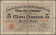 Delcampe - 01937 Luxembourg: Very Nice Set With 5 Banknotes Comprising 2 X 5 Francs = 4 Mark With Signature Title: "L - Luxemburgo
