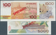 01948 Luxembourg: Set Of 3 Specimen Banknotes Containing 100 Francs P. 58s, 1000 Francs P. 59s And 5000 Fr - Luxembourg