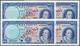 01952 Macau / Macao: Set Of 4 Different Signature Specimens Of 10 Patacas 1977 Specimen P. 55s, Zero Seria - Macao