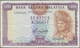 01987 Malaysia: 100 Ringgit ND P. 11 In Used Condition With Folds And Creases, Border Tear (1cm) At Upper - Maleisië