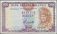 01987 Malaysia: 100 Ringgit ND P. 11 In Used Condition With Folds And Creases, Border Tear (1cm) At Upper - Malasia