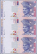 01996 Malaysia: Uncut Sheet Of 3 Pcs 2 Ringgit ND P. 40 In Original Folder From The Central Bank Of Malays - Malaysia