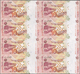 01998 Malaysia: Uncut Sheet Of 8 Pcs 10 Ringgit ND(1997) P. 42 In Condition: UNC. (8 Pcs Uncut) - Malasia