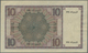 02065 Netherlands / Niederlande: 10 Gulden 1928 P. 43, Light Center Fold And A Bit Wavy Paper At Borders, - Other & Unclassified